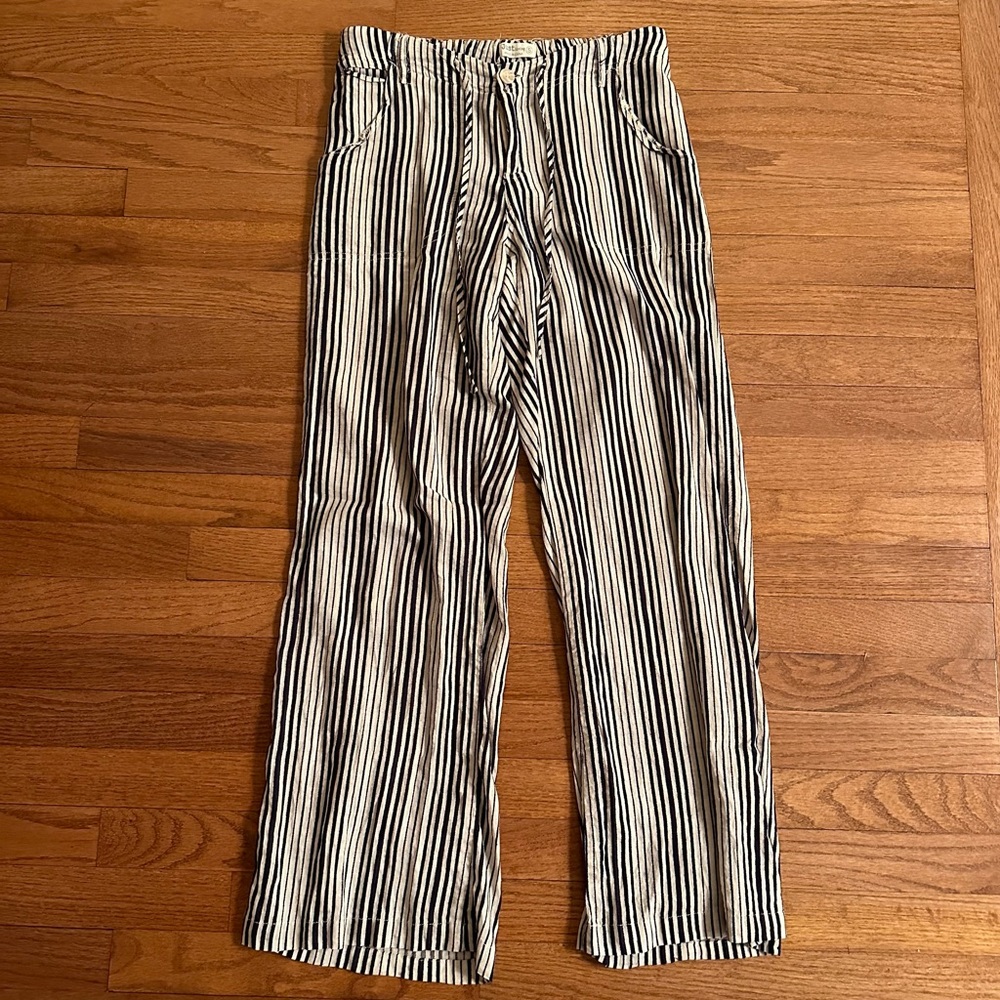 Wide Leg Striped Beachy Pants